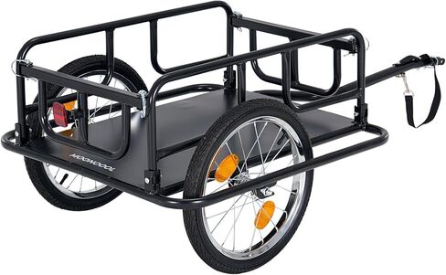ABORON Foldable Bike Cargo Trailer – 176 lbs Load Capacity, 16×2.125″ Wheels, Quick-Attach Pin Release, Anti-Rust Steel Frame with Reflector in Kuwait