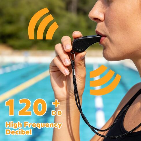 TINSKY 48 Pcs Sport Whistle with Bracelet, 6 Colors Loud Plastic Whistles for Coaches, Referees, Officials, Birthday Party Gift, Emergency Training, the 2026 World Cup Festivals in Kuwait