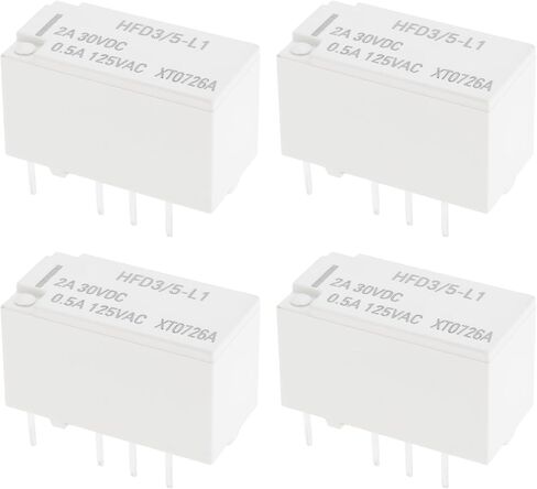 ECSiNG 5 قطعة 2A 5V DC PCB إشارة التتابع HFD3/005-L1 نوع الإغلاق لدوائر التحكم في المعالجات الدقيقة in Saudi Arabia