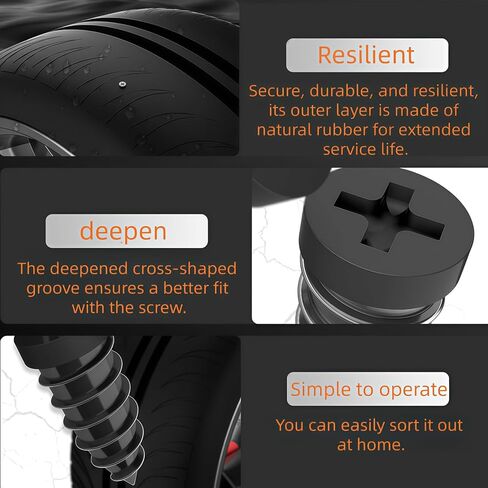 طقم إصلاح الإطارات الفراغي الجديد لعام 2026: مسامير وأدوات مطاطية ذاتية الخدمة مكونة من 20 قطعة بحجمين للسيارات والدراجات النارية والشاحنات والدراجات. in Kuwait