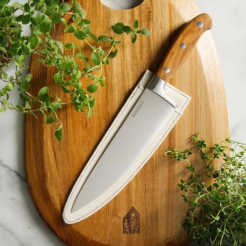 Bloomhouse - Two Time Oprah's Favorite Things Winner - 8-Inch Chef's Knife – German Stainless Steel Blade with Forged Italian Olive Wood Handle, Full Tang Kitchen Knife for Slicing, Dicing & Chopping in Saudi Arabia