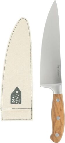 Bloomhouse - Two Time Oprah's Favorite Things Winner - 8-Inch Chef's Knife – German Stainless Steel Blade with Forged Italian Olive Wood Handle, Full Tang Kitchen Knife for Slicing, Dicing & Chopping in Saudi Arabia