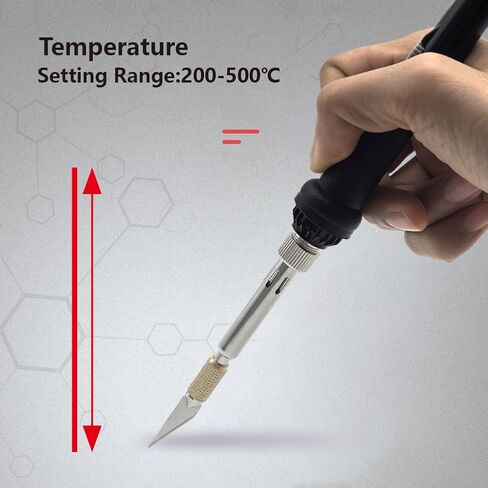 31 Pieces Electric Hot Knife Foam Cutter Tool | 23 Blades | Adjustable Temperature | 3 Chuck Sleeves | for Plastic Cutting in Kuwait