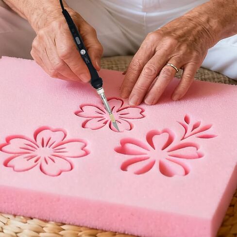 31 Pieces Electric Hot Knife Foam Cutter Tool | 23 Blades | Adjustable Temperature | 3 Chuck Sleeves | for Plastic Cutting in Kuwait