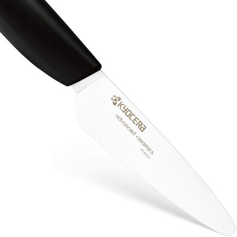 Kyocera’s Revolution 4-Piece Ceramic Knife Set: Ceramic Chef Knife For Your Cooking Needs, 7" Chef's Santoku, 5.5" Santoku, 4.5" Utility & 3" Paring Knives, Black/White in Saudi Arabia
