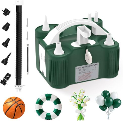 AXHJ Electric Balloon Pump, Portable Electric Air Balloon Pump Dual Nozzle Air Blower Pump AC110V in Saudi Arabia