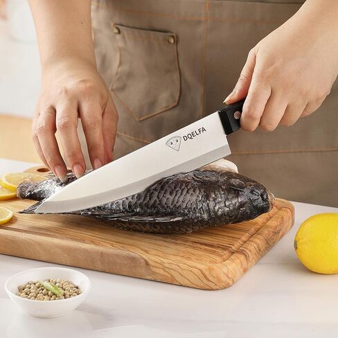6 Piece Kitchen Knife Set, Stainless Steel Knife Set With Ergonomic Handle, Rustproof, Dishwasher Safe (Black, Fun Food Icons) in Saudi Arabia