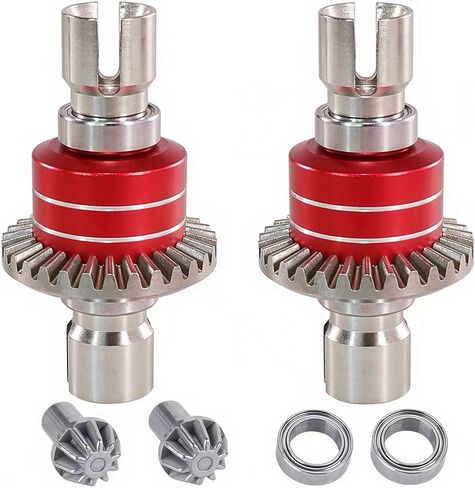 الصلب RC الجبهة الخلفية التفاضلية مجموعة تروس الإدخال ترقية أجزاء ل Hyper go 1/16 H16BM H16PL H16DR H16207 16208 16209 16210 H16 1/14 14301 14302 14209 14210 سلسلة (الأحمر). in Kuwait