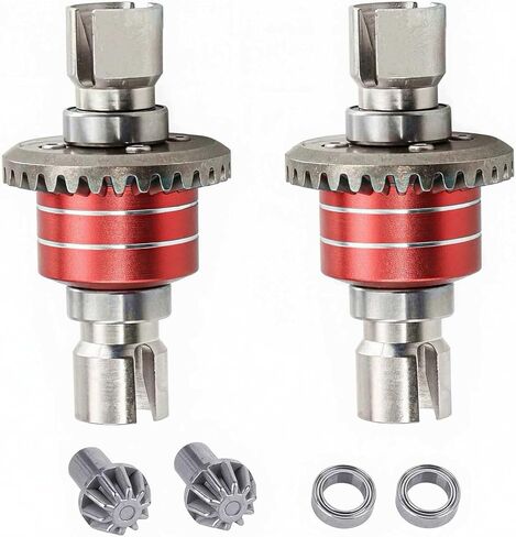 الصلب RC الجبهة الخلفية التفاضلية مجموعة تروس الإدخال ترقية أجزاء ل Hyper go 1/16 H16BM H16PL H16DR H16207 16208 16209 16210 H16 1/14 14301 14302 14209 14210 سلسلة (الأحمر). in Kuwait