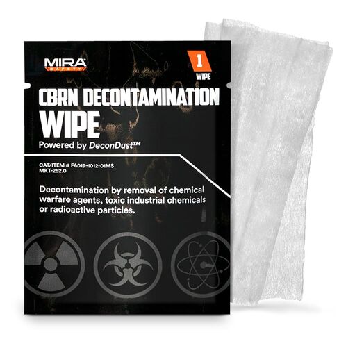 MIRA Safety CBRN Decontamination Wipe Powered by DeconDust™ – Adsorbs & Neutralizes Chemical, Radiological & Toxic Industrial Particles – Pepper Spray & Tear Gas Exposure Decon – 1 Pack in Saudi Arabia