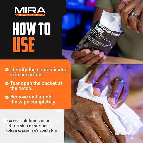 MIRA Safety CBRN Decontamination Wipe Powered by DeconDust™ – Adsorbs & Neutralizes Chemical, Radiological & Toxic Industrial Particles – Pepper Spray & Tear Gas Exposure Decon – 1 Pack in Saudi Arabia