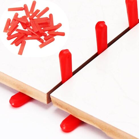 Hapivida Tile Leveling System, 1000PCS Red PE Tile Leveling Spacer Clips with Quick Leveling Feature for Alignment and Finish, Tile Spacers for Ceramic, Porcelain, Marble and Stone Installation in Saudi Arabia