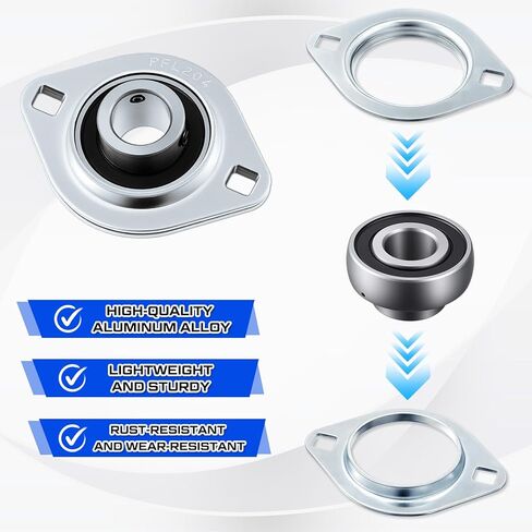 4 قطعة SBPFL204-12 3/4 "رمح مضغوط شفة تحمل اثنين الترباس شنت شفة تحمل استبدال لأنظمة قماش القنب شاحنة قلابة in Saudi Arabia