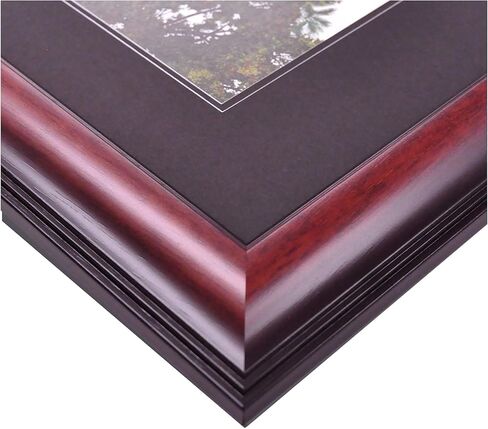 Campus Images University of Maryland – Double Diploma Frame, 8.5 x 12 OVER 13 x 17, Satin Mahogany with Landmark Lithograph in Saudi Arabia