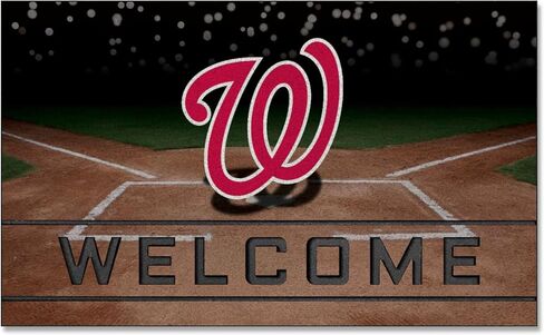 FANMATS 21938 Team Color Crumb Rubber Washington Nationals Door Mat, 1 Pack in Saudi Arabia