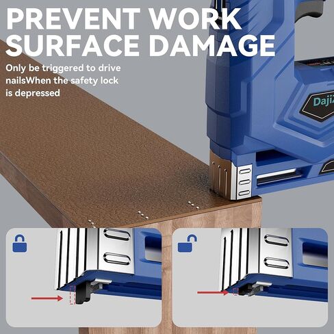 مسدس تدبيس كهربائي، جهاز تثبيت المسامير اللاسلكي مقاس 3/8 بوصة، مسدس مسامير بدون فرش 2 في 1/مسدس تدبيس مع 1000 مسمار و1000 دبوس (T50、J10)، جهاز تثبيت المسامير اللاسلكي في وضعين - إطلاق فردي وإطلاق تلامسي in Kuwait