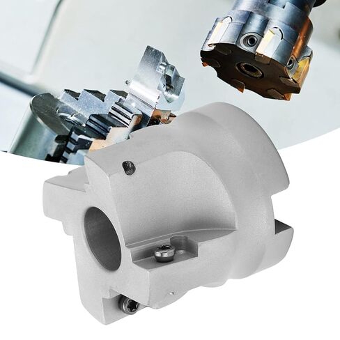 Face Milling Cutter Head, 4‑Flute Design for Metal Processing, High Efficiency, Durable High Carbon Steel Material, Safe and Secure, Inner Hole Diameter Approx. 22mm, Suitable in Kuwait