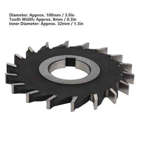 18 Teeth Speed Steel Face Milling Cutting Machine, 100mm Diameter Mill Disc for Precise Plane Processing, Glossy verge, Low, Installation in Kuwait