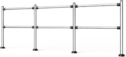 بوابة معدنية متأرجحة محملة بنابض في اتجاه واحد لمحلات السوبر ماركت والمستودعات - حاجز أمان للإغلاق التلقائي - بوابة كاشير فضية مقاس 300 × 100 سم in Kuwait