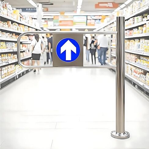 بوابة التأرجح الأوتوماتيكية في اتجاه واحد، جهاز الوصول إلى الباب المزدوج من الفولاذ المقاوم للصدأ للمتاجر/المكتبات في المدخل والخروج الآمن فقط 500 × 100 سم in Kuwait