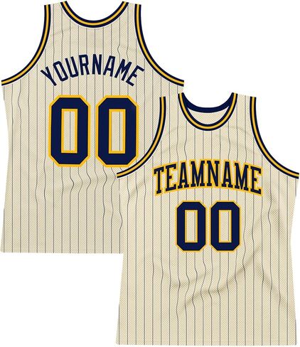 Custom Basketball Jersey for Men Women Youth, Personalized Stitched Printed Name Number Logo, Navy Pinstripe Sports Jersey in Saudi Arabia