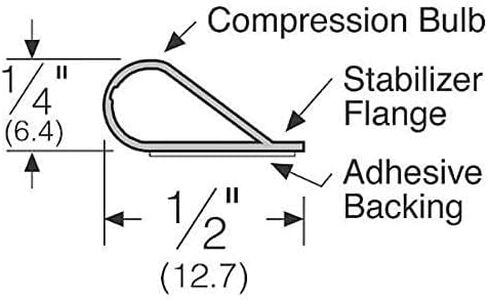 Pemko Siliconseal S88BL17 Adhesive Backed Fire Smoke Gasketting (Black) in Kuwait