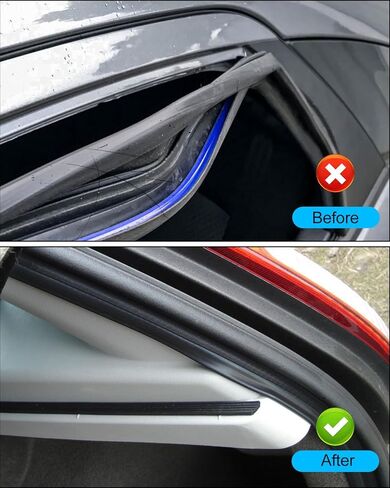 Rear Door Rubber Weatherstrip Seal Left & Right Fit for Nissan Sentra 2013 2014 2015 2016 2017 2018 2019, Replace 82830-3RA0A in Saudi Arabia