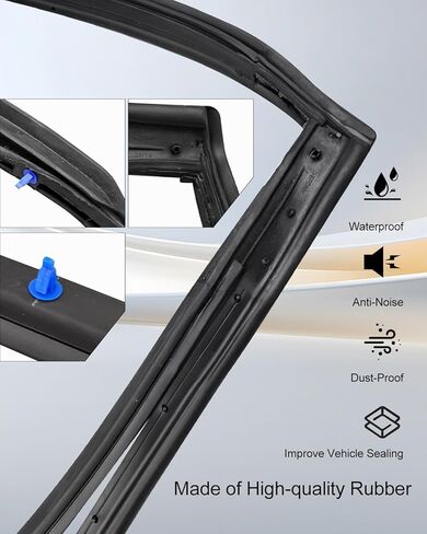 Rear Door Rubber Weatherstrip Seal Left & Right Fit for Nissan Sentra 2013 2014 2015 2016 2017 2018 2019, Replace 82830-3RA0A in Saudi Arabia
