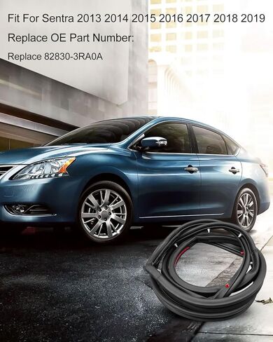 Rear Door Rubber Weatherstrip Seal Left & Right Fit for Nissan Sentra 2013 2014 2015 2016 2017 2018 2019, Replace 82830-3RA0A in Saudi Arabia