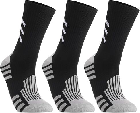3 Pairs Compression Athletic Crew Socks for Men Women Cycling Hiking Basketball Work in Saudi Arabia