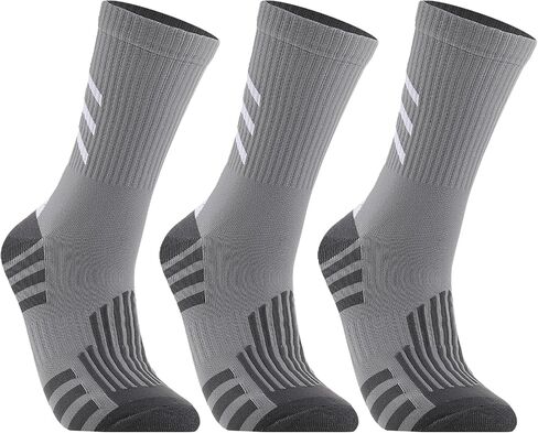 3 Pairs Compression Athletic Crew Socks for Men Women Cycling Hiking Basketball Work in Saudi Arabia