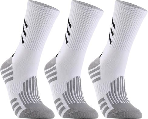 3 Pairs Compression Athletic Crew Socks for Men Women Cycling Hiking Basketball Work in Saudi Arabia