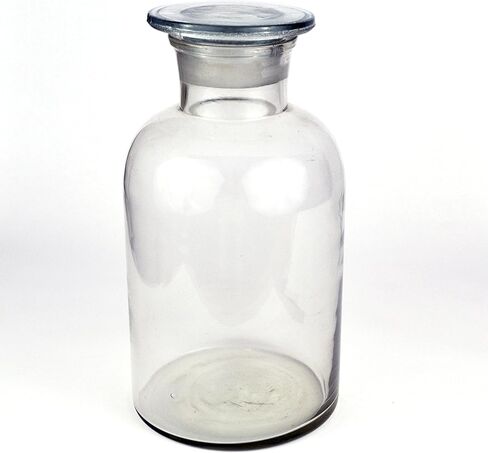 EISCO Labs Reagent Bottle, Soda Glass, Wide Neck with Stopper, 2000 mL in Saudi Arabia