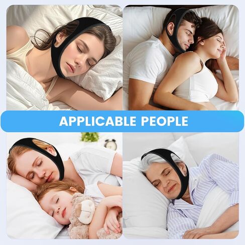 Snoring Chin Strap Comfortable Universal Snoring Devices Adjustable Effective Stop Snoring Sleep Snore Reducing Aid for Women and Men (Medium) in Kuwait
