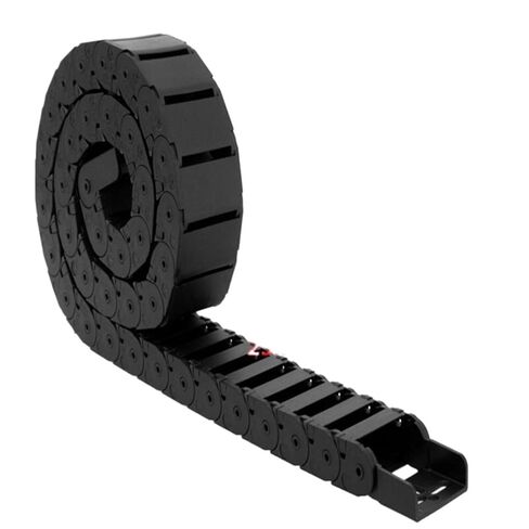 1PCS 1m Length Long Black Nylon Plastic Drag Chain Bridge Transmission Chain for Machine Tank Chain(18x18 mm) in Saudi Arabia