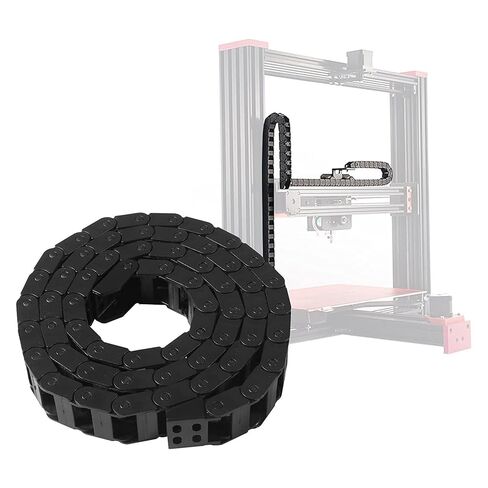 7x15mm Cable Carrier Drag Chain Closed Type Plastic Flexible Nylon Chains 1M with End Connectors for 3D Printer CNC Machine in Saudi Arabia