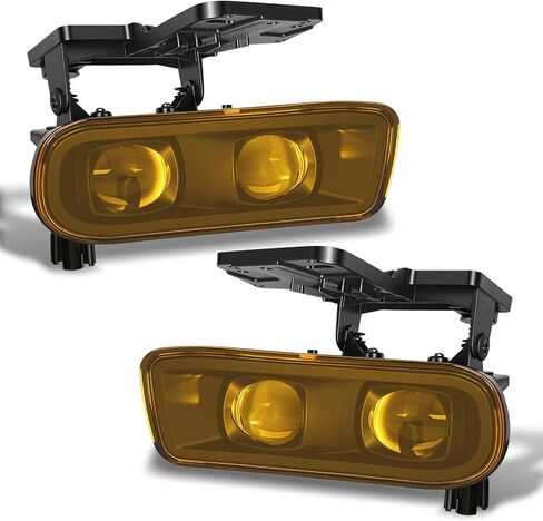LED & DRL FOG Light متوافق مع 2019 2020 2021 2022 Chevy Silverado 1500 ، زوج من مصابيح الضباب مع ضوء إشارة الدوران ومجموعة الأسلاك (عدسة واضحة) in Saudi Arabia