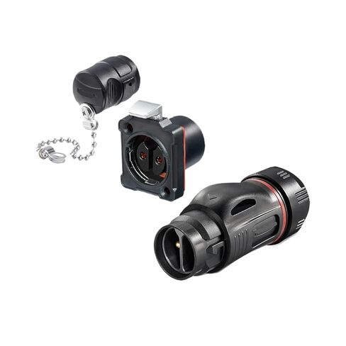 قفل الأسلاك البلاستيكية BD24 2-core المعدات الصناعية المحمولة 25A الطاقة العقص موصل الطيران (مقعد الإناث شفة بلاستيكية) in Kuwait