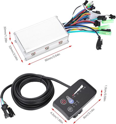 lyrlody 250 واط 350 واط وحدة تحكم بمحرك كهربائي بدون فرشاة أداء صامت ومستقر لمجموعة عرض LED لسيارة سكوتر مع تصميم قوي مقاوم للمطر وسهل التركيب (36 فولت 250 واط/350 واط) in Kuwait