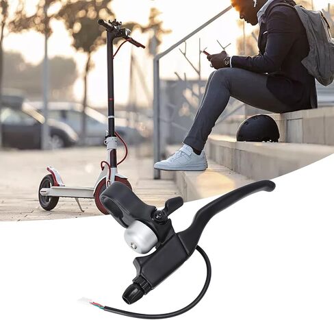 Premium Aluminum Alloy Electric Scooter Handbrake Replacement Brake Lever with Integrated Bell Ergonomic Non-Slip Design Easy to Install for Xiaomi M365/Segway ES Electric Scooters in Saudi Arabia