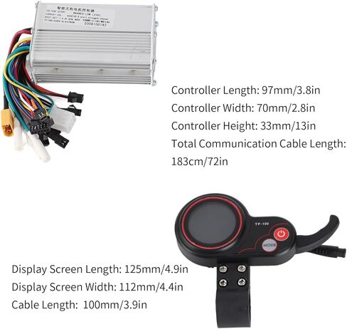 Brushless Motor Controller, 48V 25A Electric Scooter Controller Kit with Display and Communication Cable for KUGOOS in Saudi Arabia