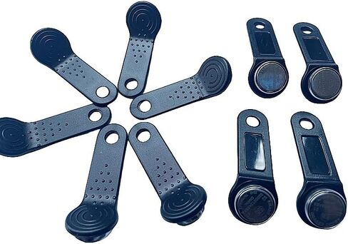 10xIbutton Keyfob DS1990A DS1990 F5 Serial Number iButton I-Button Key IB Tag CardWaterproof RFID TAG (Blue) in Saudi Arabia