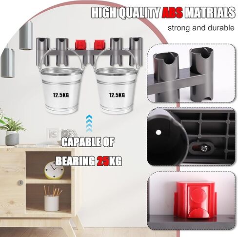 Accessory Holder Compatible with Dyson V7 V8 V10 V11 Vacuum Cleaner Wall Mount Tool Holder Organizer Attachment Holder,Use On Docking Station Or On Wall in Saudi Arabia