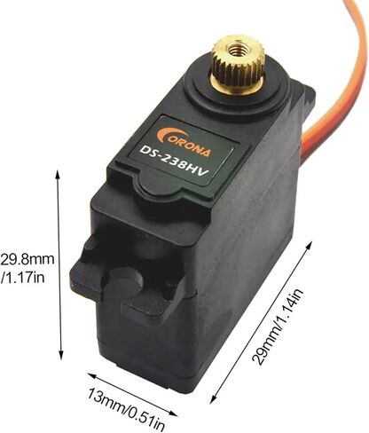 DS238HV DS-238HV ترس توجيه رقمي معدني متوسط ​​الحجم وعزم دوران عالي الجهد 4.6 كجم / 0.13 ثانية / 22 جم in Saudi Arabia