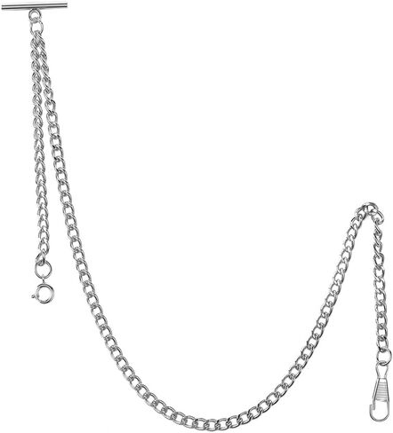 سلسلة مراقبة الجيب الذهب/الفضة من الرجال ألبرت خمر مع مشابك جراد البحر و T-BAR سترات واقعية رابط السترة/بدلة لساعات الجيب/قلادة in Kuwait