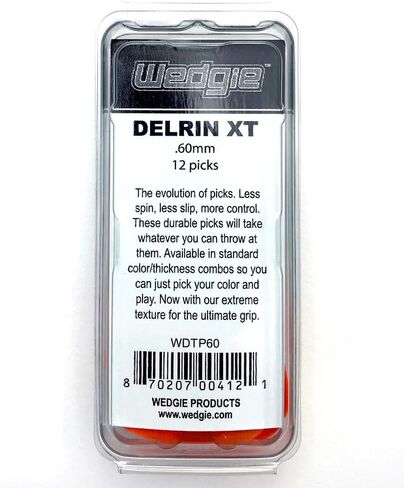 Wedgie WDTP60 Delrin XT Guitar Picks .60mm Orange, 12 Pack in Saudi Arabia