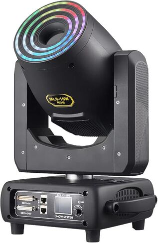 JUNMAN 10W RGB Full Color Moving Head Animation Stage Light DJ Disco Beam Stage Lights for Party Wedding Event Lighting Show in Saudi Arabia