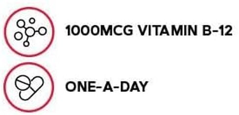 فيتامين ب-12 من جي إن سي 1000 ميكروجرام، 90 كبسولة، يدعم إنتاج الطاقة in Kuwait