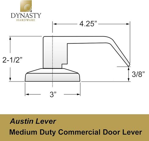 مجموعة قفل باب الخصوصية من Dynasty Hardware، متوافقة مع ADA، مقبض خفيف للاستخدام في الحمام أو المكتب، لمسة نهائية من الكروم الساتان، موديل AUS-20-26D in Kuwait