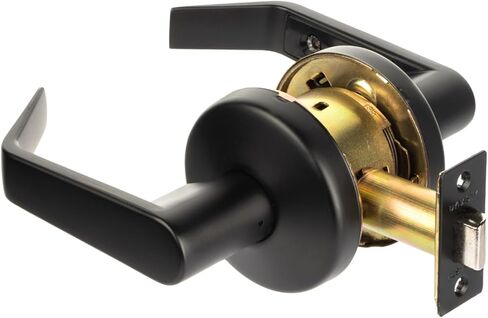 مجموعة قفل باب الخصوصية من Dynasty Hardware، متوافقة مع ADA، مقبض خفيف للاستخدام في الحمام أو المكتب، لمسة نهائية من الكروم الساتان، موديل AUS-20-26D in Kuwait